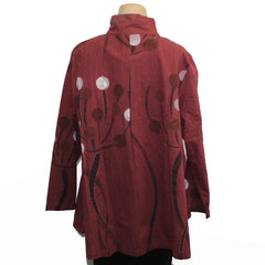 Yaza Shirt Jacket, Burnt Red, M/L