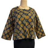 Yaza Jacket, Reversible Patchwork, Mustard/Teal, XS