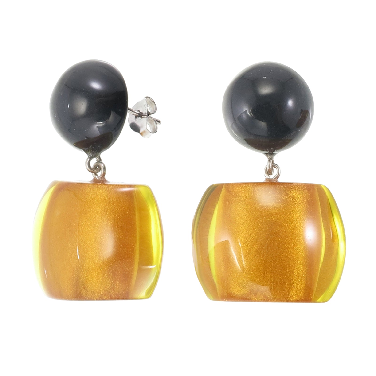 Zsiska Earrings, Bellissima, Gold/Black