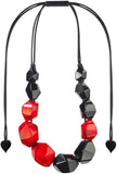 Zsiska Necklace, Empress, Red/Black