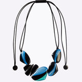 Zsiska Necklace, Jezebel, Blue/Teal/Black