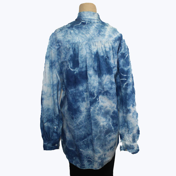 Tamaryn Design Shirt, Shibori, Indigo/White, XL