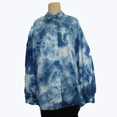 Tamaryn Design Shirt, Shibori, Indigo/White, XL