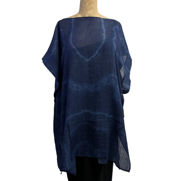 Teri Jo Summer Tunic, Indigo Sky, L/XL