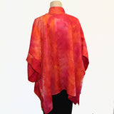 Teri Jo Summer Kimono Vest, Stranamente, Coral/Cinnabar Fits L-XL