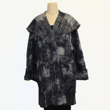 Teri Jo Summer Coat, Douillette, Navy/Charcoal/Taupe L/XL