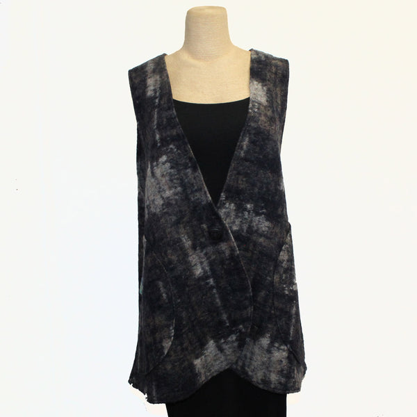 Teri Jo Summer Vest, Douillette, Navy/Charcoal/Taupe, L/XL