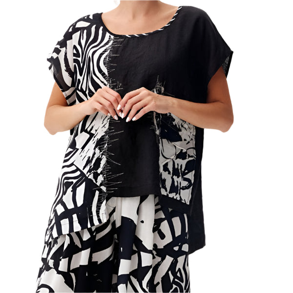 Mara Gibbucci Pullover, Black/White M, L & XL