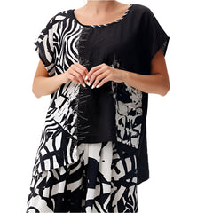 Mara Gibbucci Pullover, Black/White M, L & XL