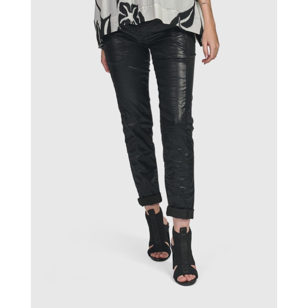 Alembika Pant, Stretch, Black Metallic XS, S & M