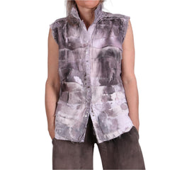 Tatiana Palnitska Vest, Happily Layered Distressed & Detailed XS/S