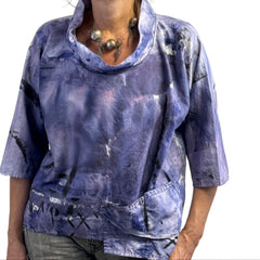 Tatiana Palnitska Top, Purple/White, S/M