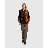Alembika Pant, Iconic Jeans, Stripes, Brown/Black XS, L, XL & XXL