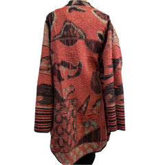 Yaza Long Jacket, Uma, Reversible, Shangrila, Black/Coral/Taupe, Fits M-XL