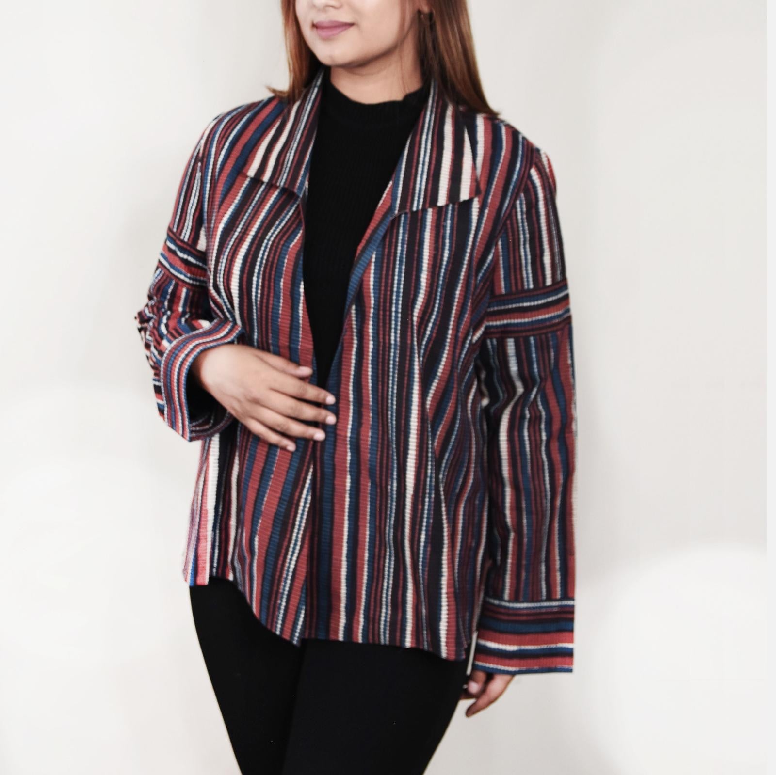 Sudarshan Jacket, Red/White/Blue, XL
