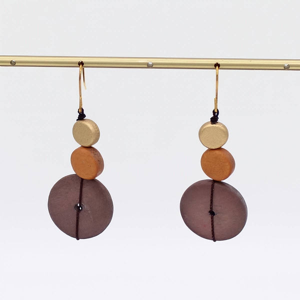 Sylca Designs Drop Earrings, Cerelia Splendor, Rust