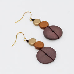 Sylca Designs Drop Earrings, Cerelia Splendor, Rust