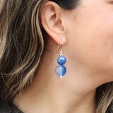 Sylca Designs Earrings, Drop, Blue Frost Ombre