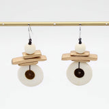 Sylca Designs Drop Earrings, Assuta, White/Gold