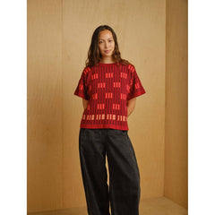 The Endery Tee, Bauhaus, Solstice, Red/Orange/Burgundy/Pink