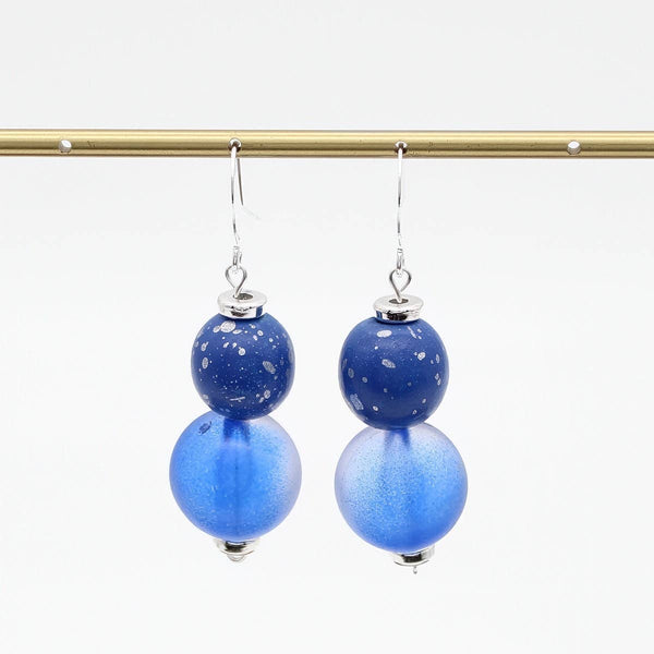 Sylca Designs Earrings, Drop, Blue Frost Ombre
