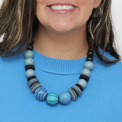 Sylca Designs Necklace, Elowen Bead, Blue