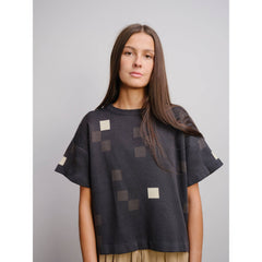 The Endery Tee, Albers, Obsidian, Charcoal/White/Pale Brown