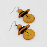 Sylca Designs Drop Earrings, Assuta, Mustard