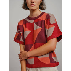 The Endery Tee, Calder, Redwood, Red/Orange/Burgundy/Grey