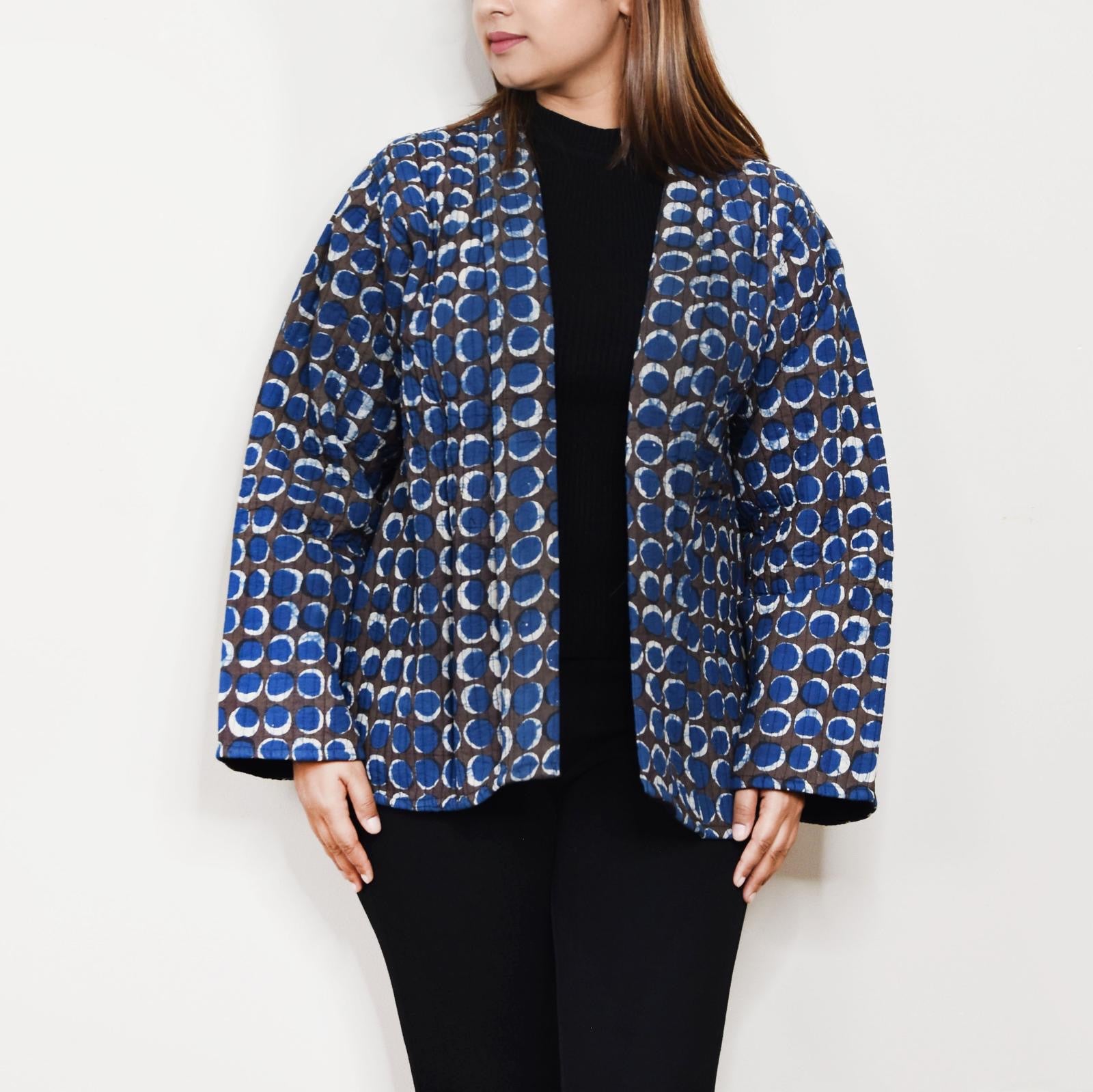 Sudarshan Jacket, Brown/Blue/ S, M & M/L
