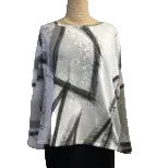 Andrea Geer Crop Top, Black/White, M/L