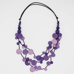 Sylca Designs Necklace, Millie, Multi Strand, Purple