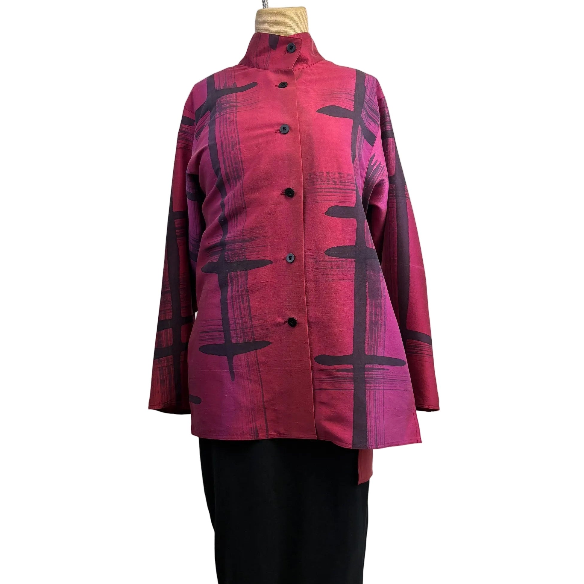Kay Chapman Shirt, Issey, Wine/Black, S/M