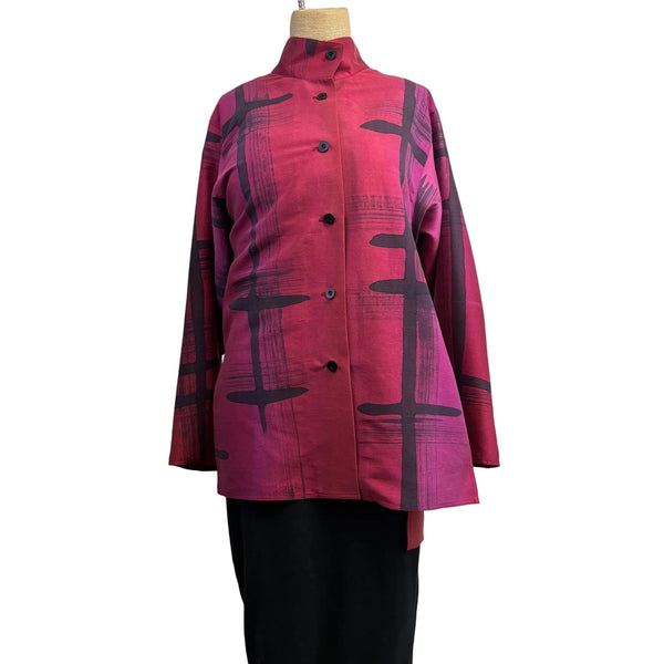 Kay Chapman Shirt, Issey, Wine/Black, S/M