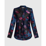 Alembika V-Neck Top, Midnight, Navy/Berry XXS, XS & S