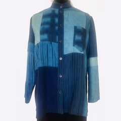 Doshi Shirt, Overture, Silk Dobby Weave, Peacock Blue, M