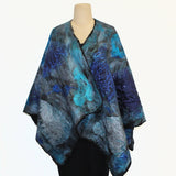 Enchanted Fibers Shawl, Royal Blue/Turquoise, OS