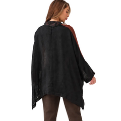 Mara Gibbucci Shirt, Long, Ginger/Black S/M, M/L & L/XL