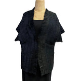 Pier Antonio Gaspari Vest, Raffia, Black S & M/L