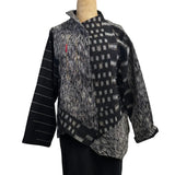 Yaza Jacket, Kasur, Ikat, Black/Silver M & L/XL