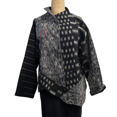Yaza Jacket, Kasur, Ikat, Black/Silver M & L/XL