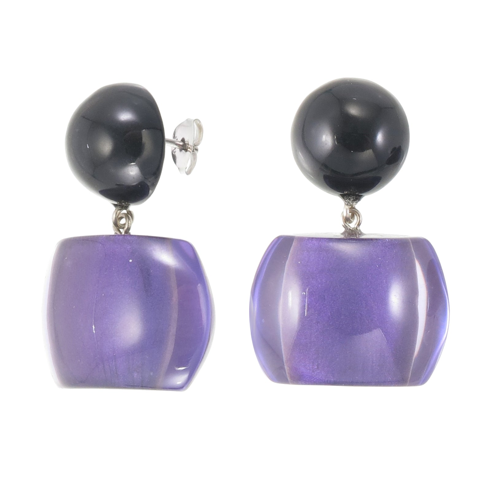 Zsiska Earrings, Bellissima, Purple/Black