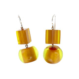 Zsiska Earrings, Colorful Beads, Amber
