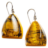 Zsiska Earrings, Illusion, Amber/Black