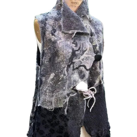 Beth Marx Vest, Black/White, S