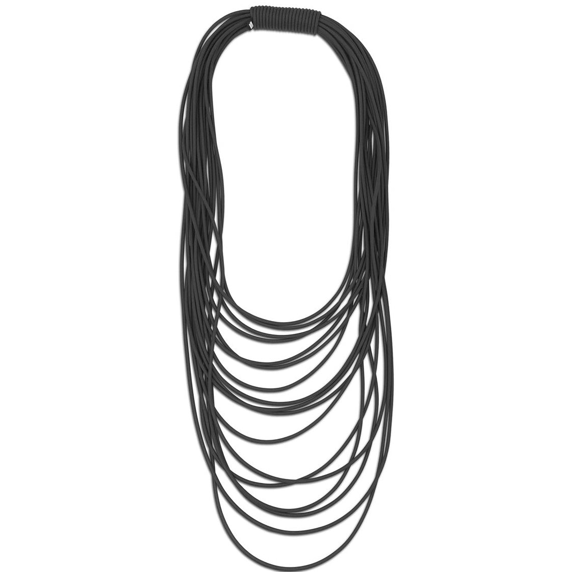 Frank Ideas Necklace, Spaghetti Multi-Strand, Black