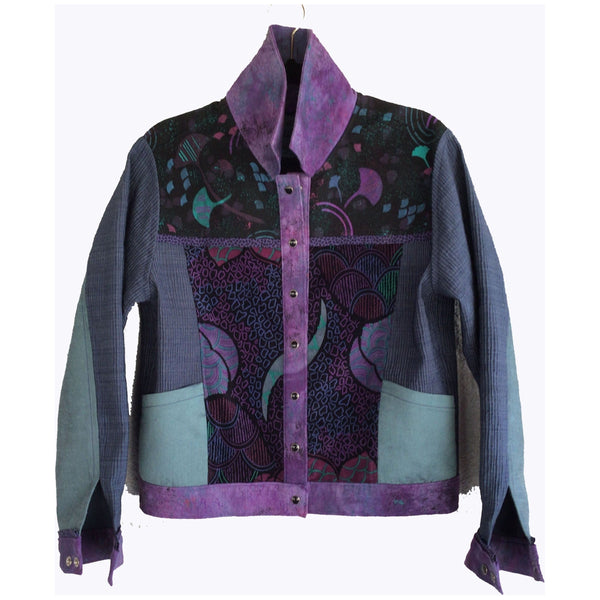 Dale Jenssen "Denim" Jacket, Purple/Blue/Mint, S