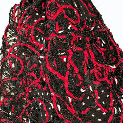 Diane Prekup Scarf, Black/Red #1