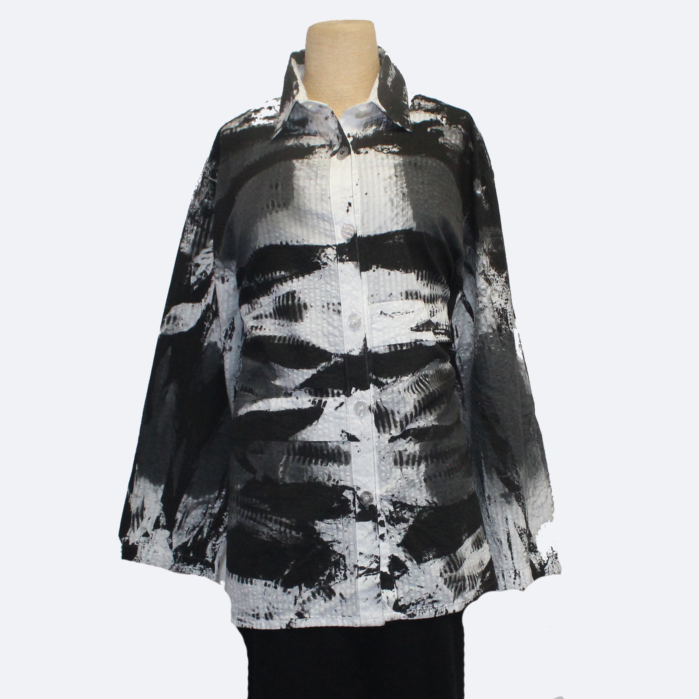 Dress To Kill Shirt, Ninja Folded, White/Black/Grey, O/S