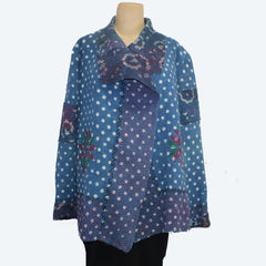 Holly Badgley Jacket, Kantha, Indigo, S/M